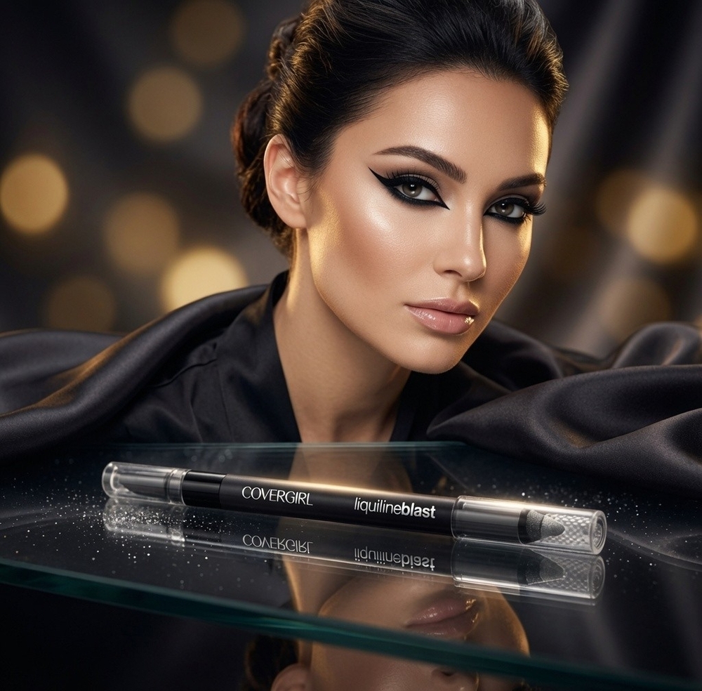 Covergirl Liquiline Blast Dual-End Eyeliner Grey Liquid Liner New Display Item